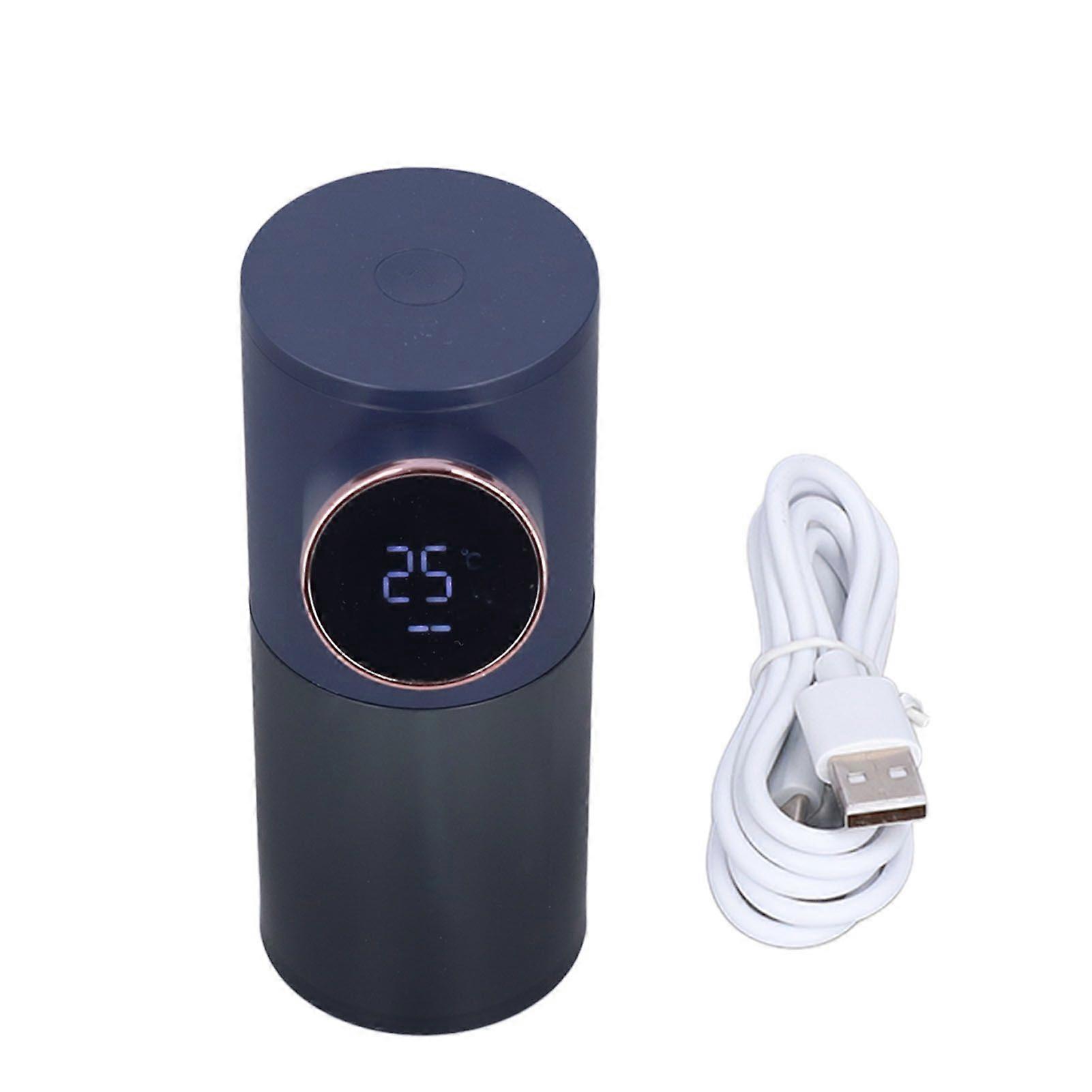 320ml Intelligent Automatic Foam Soap Dispenser Non Contact USB Charging for Kitchen Bathroom Dark Blue