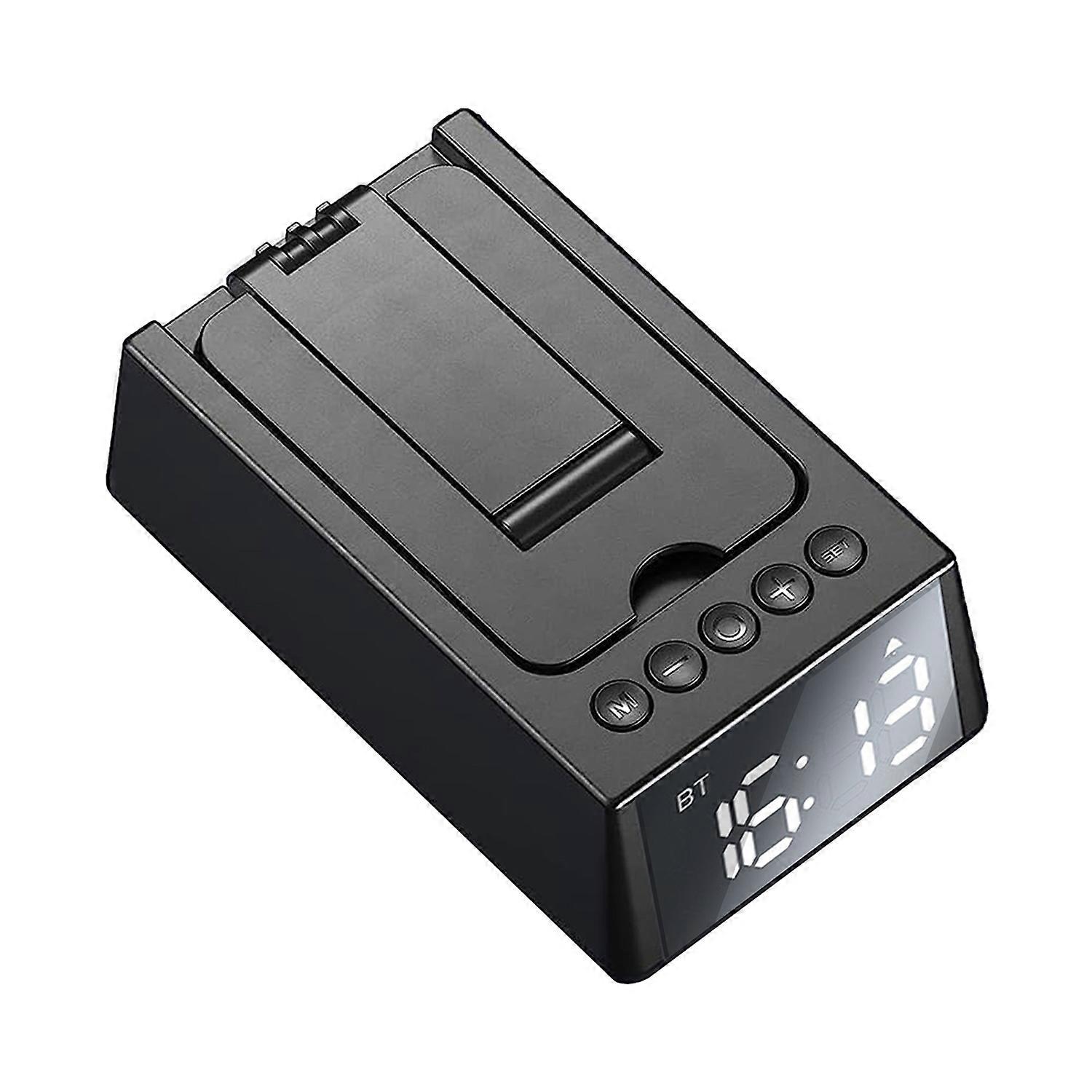 Speaker Bluetooth-compatible with Phone Stand LED Display Alarm Clock HD-compatible Sound