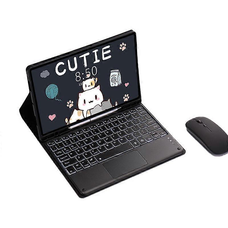 Teclado e mouse de dente INF para Samsung Galaxy Tab Samsung Galaxy Tab S7 + / S8 + / S7FE 12,4 polegadas
