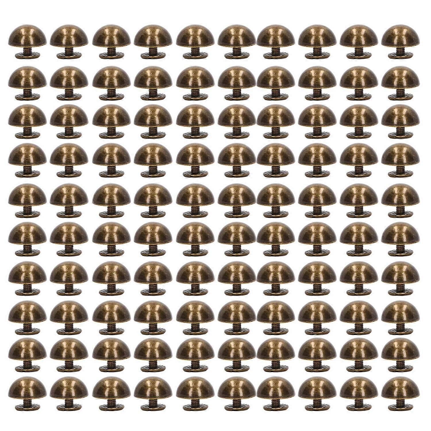 100 Sets Mushroom Rivet 12mm High Hardness Anti Rust Round Head Rivets for Decorate Punk Clothing Sh
