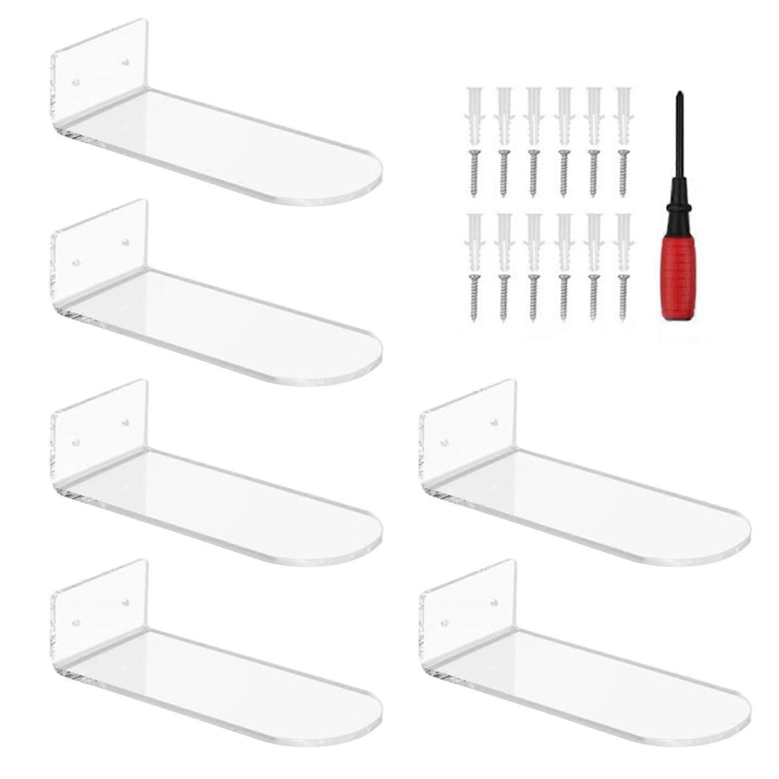 Acrylic Wall Shelf Set for Shoes Elegant Shoe Display Wall Shelf Convenient Clear Acrylic Mounts for Collectors