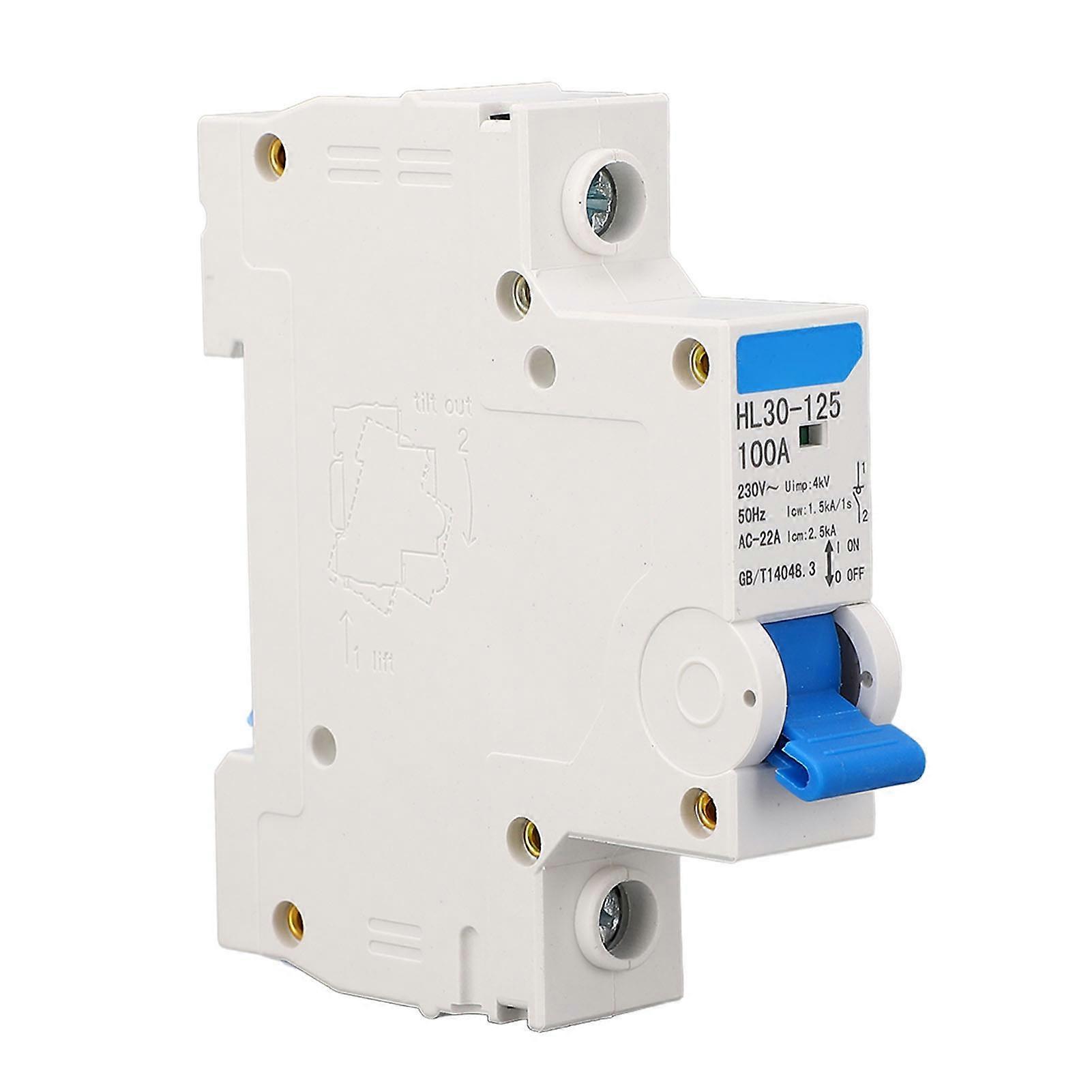 12 Pcs Isolating Switch 1P 100A Small Air Switch Shunt Release Circuit Breaker For Household Office Commercial Use