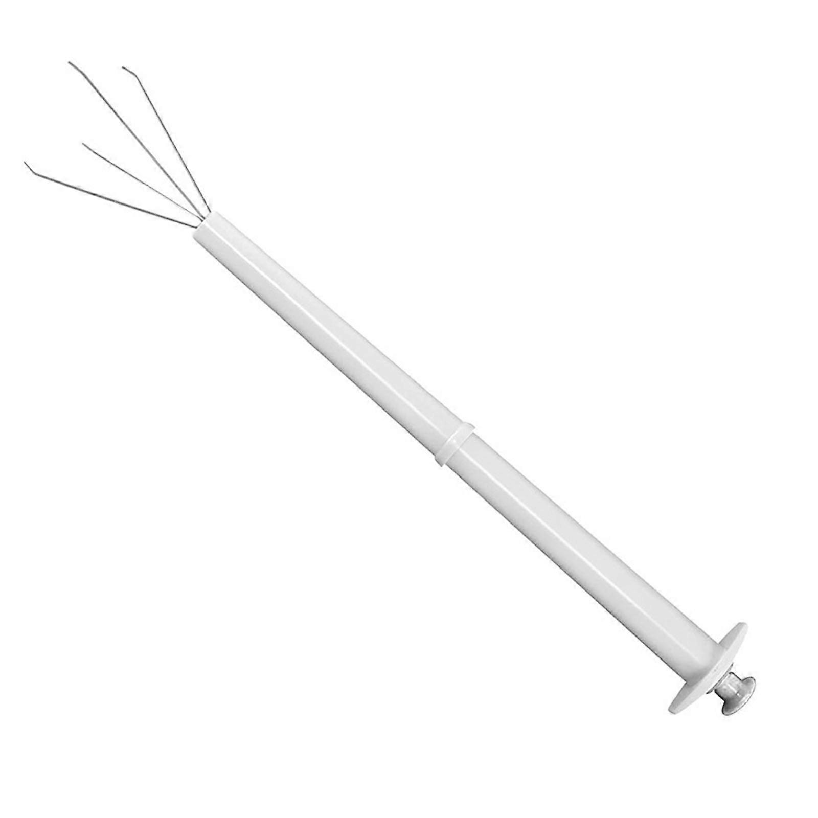 4-Claw Pick Up Tool Pickle Picker Holder Ergonomic Handle Design Easy to Use and Support Stainless Steel Gift Durable White