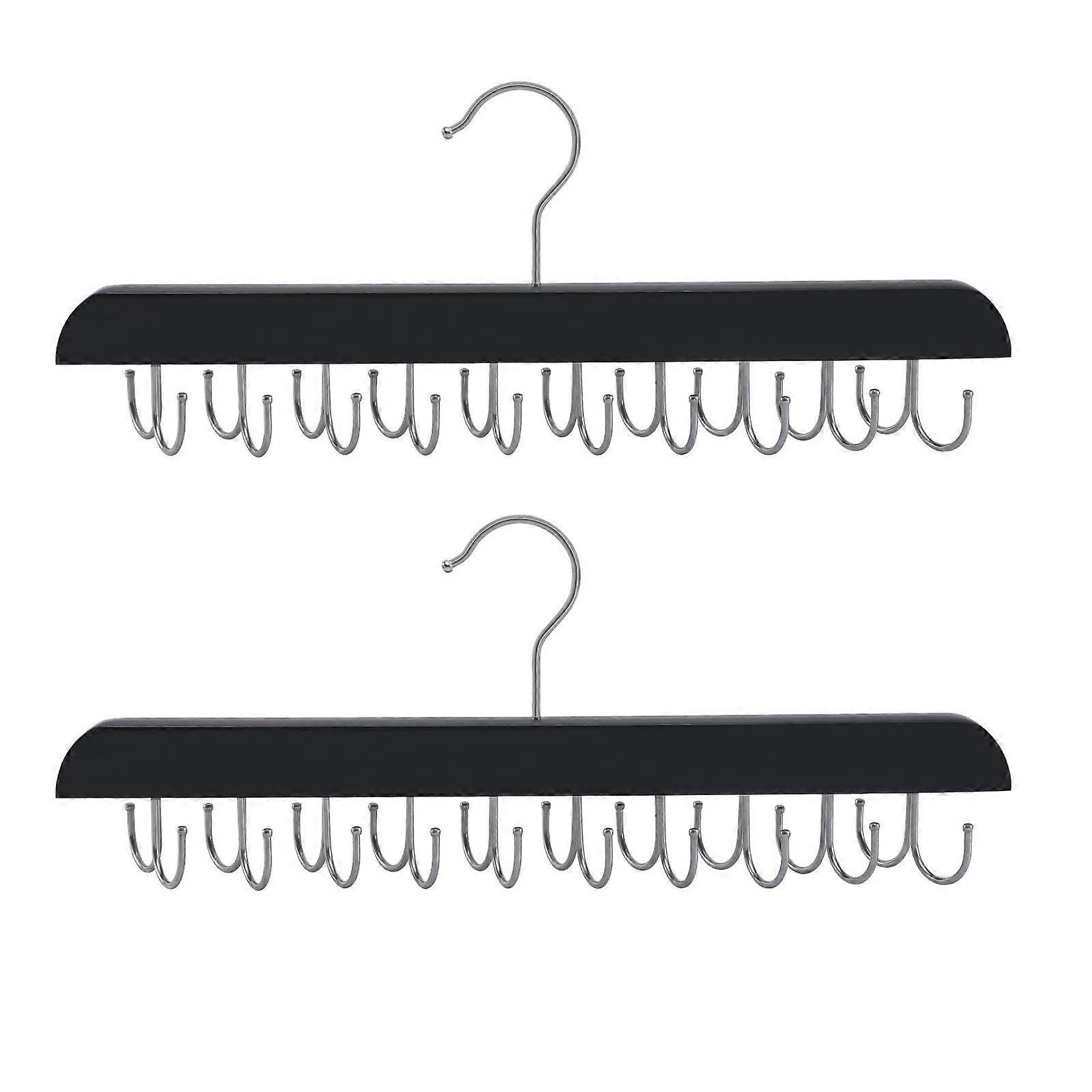 2-Pack Bra Hanger with 20 Hooks, Adjustable Space-Saving Wardrobe Organizer for All Bra Styles and Sizes