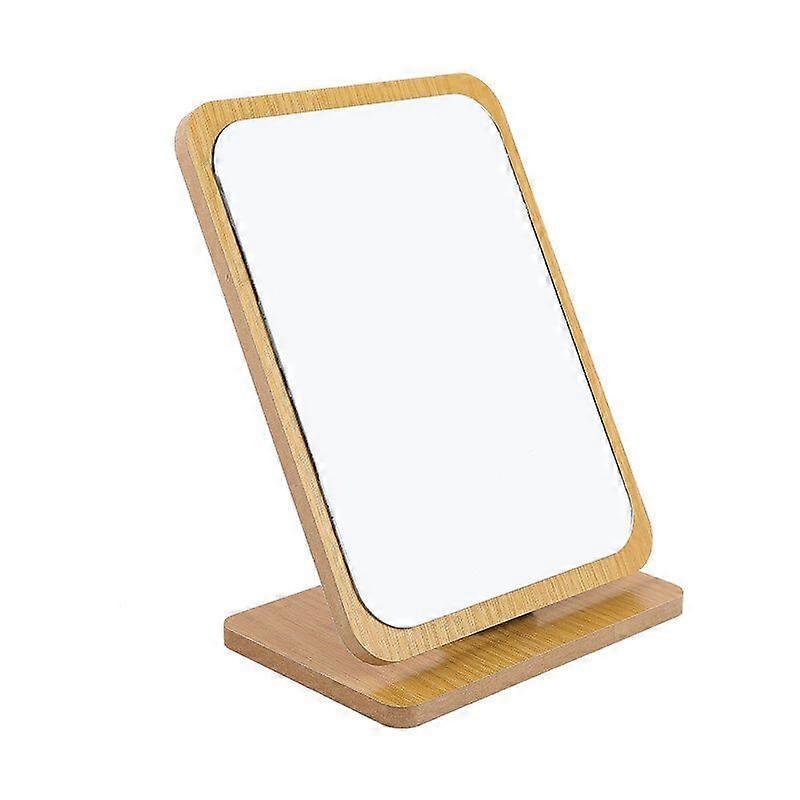 Foldable Wooden Tabletop Makeup Mirror - Small Square Vertical Mirror - Makeup Mirror portable
