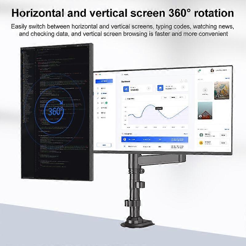 NB H180 Column Type Dual-screen Monitor Holder Desktop Rotating Lifting ...