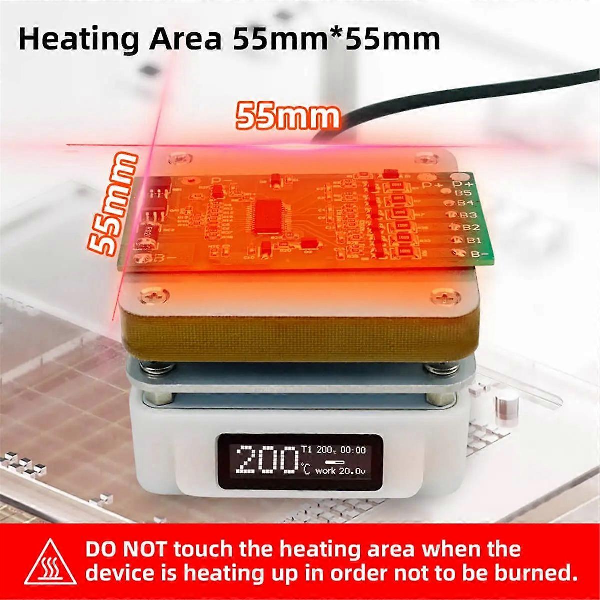 T55 Preheating Rework Station Constant Temp Adjustable Electronic Hot Plate for PCB SMD Heating Led Lamp Desoldering