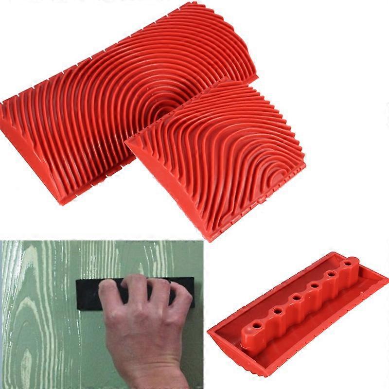 Wood Grain Tool, Creates Realistic Wood Grain Effect on Surfaces for DIY Wall Art Decoration, Ergonomic Handle Wood Texture Tool for Texture Paint