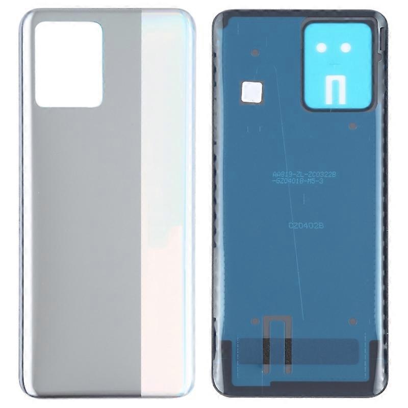 For Realme 8 4G Back Battery Housing Cover Replacement Part-Silver
