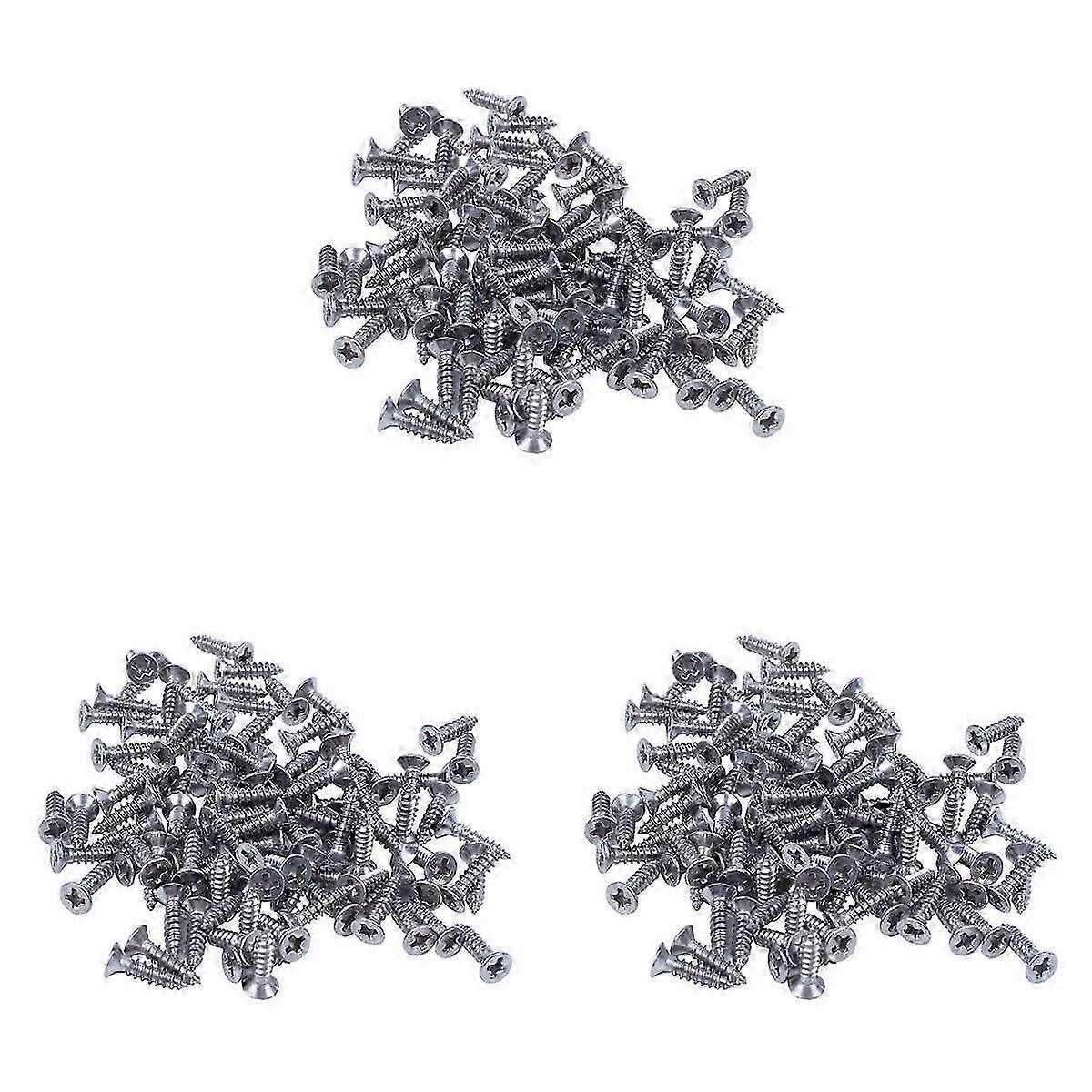 2026 New 300X Stainless Steel Flat Head Self-Tapping Screw 12X3mm Silver