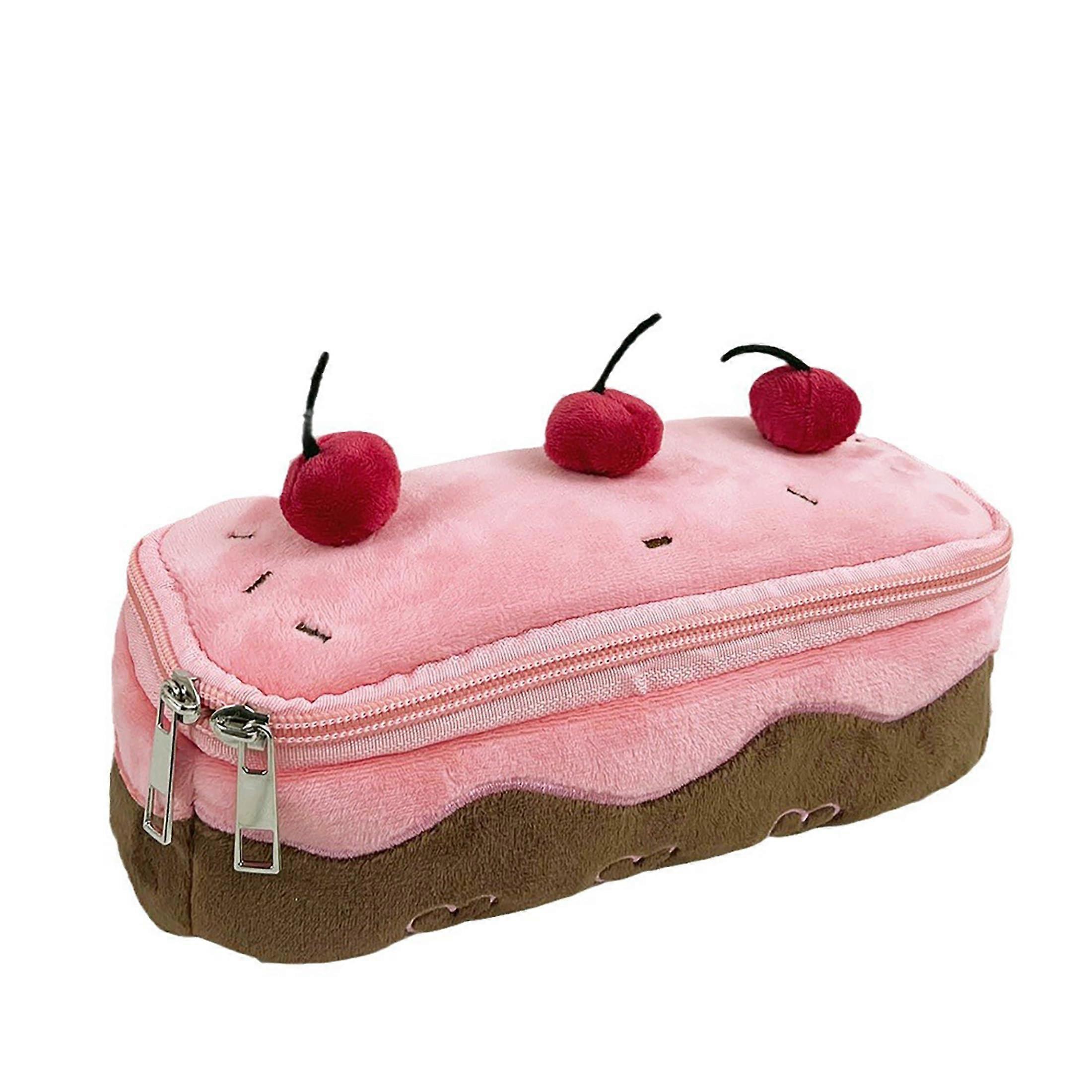Cute Kawaii Large Capacity Pencil Case for Stationery Storage, Zippered, Multi-Color, Durable Fabric, Ideal for School and Office