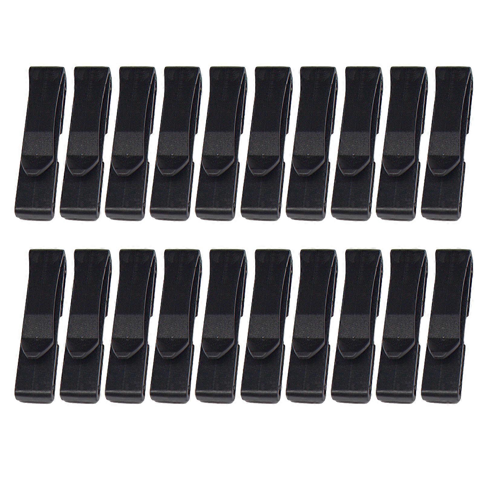 20Pcs Plastic Webbing Ending Clip Adjust Keeper Quick Slip Keeper Buckles Clip for Backpack Adjusting Strap Easy to Use 48MM