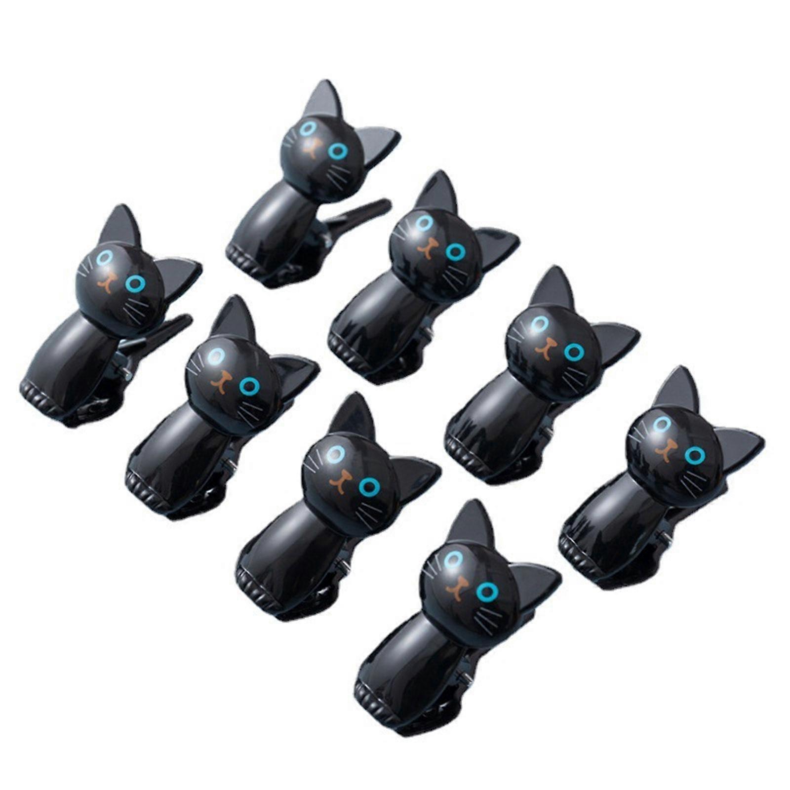 Pack of 8 Multi Functional Clip Practical Clothes Clip Multi Functional White/Black Storage Clip for Organizing Document