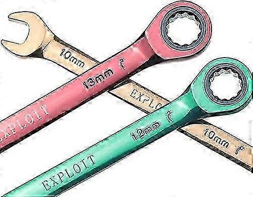 Color Ratchet Spanner Dual Purpose Multi-function Movable Spanner Hand Tools Set 8-19mm (size : 8mm)