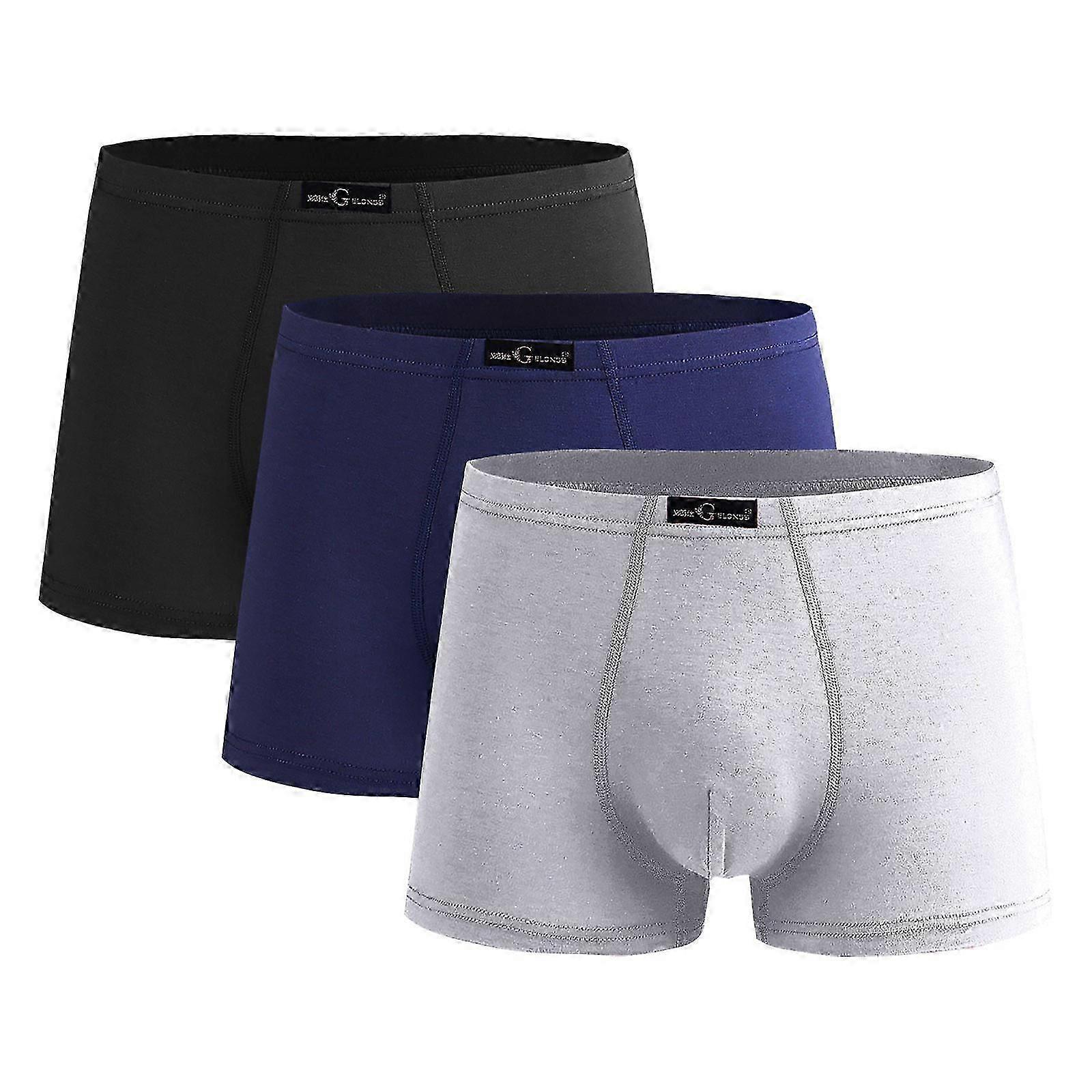 2025 Roupa íntima masculina de algodão com ângulo plano e solto, cintura média, respirável e confortável, estilo shorts com cós C