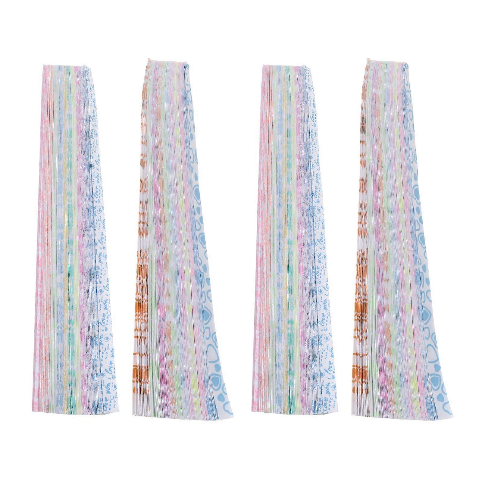 840Pcs Clear Printing Star Paper Strips Handwork Paper Paper Stars Origami
