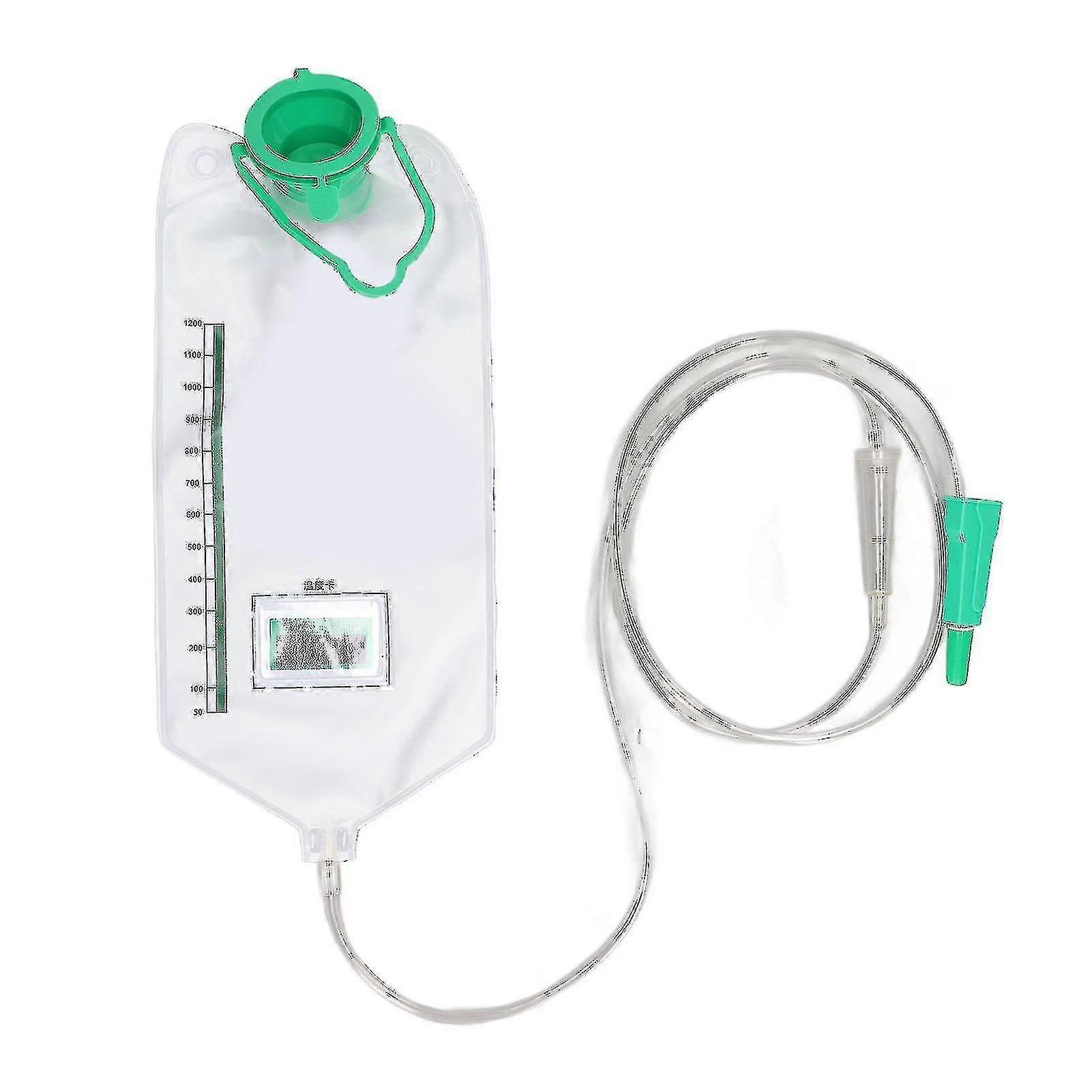 Reusable Enema Bag Kit - 1200ml Capacity for Home Colon Cleaning with 10 Tube Head 2784 Walkbee Walkbee 2782 B