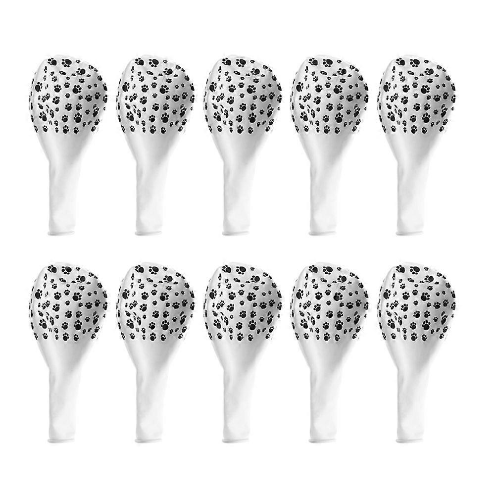 12ks Party Balónky Psí stopa tištěné balónky Nafukovací balónky pro Party Festival (černá + bílá)