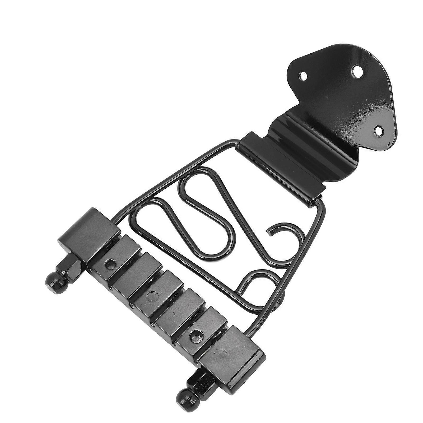 Metal Height Adjustable 6 String Guitar Trapeze Tailpiece for Replacement - Black