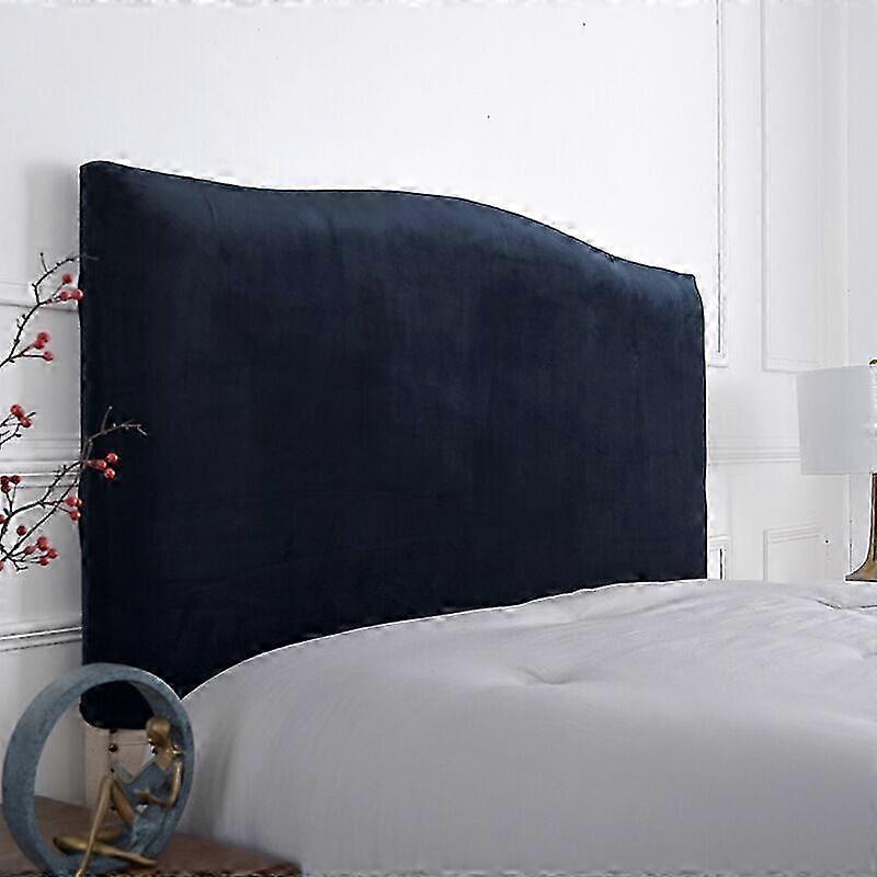 Elastic headboard cover for headboard -150 cm-for headboard 140-170 cmnavy blue)