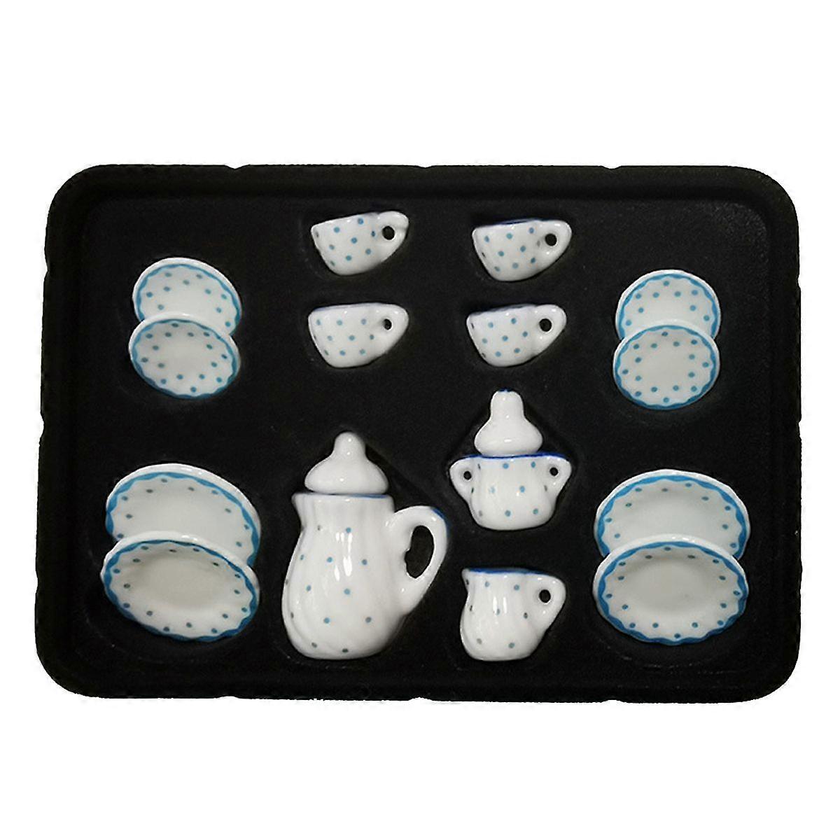 Dollhouse Tableware Porcelain Coffee Tea Cup Set