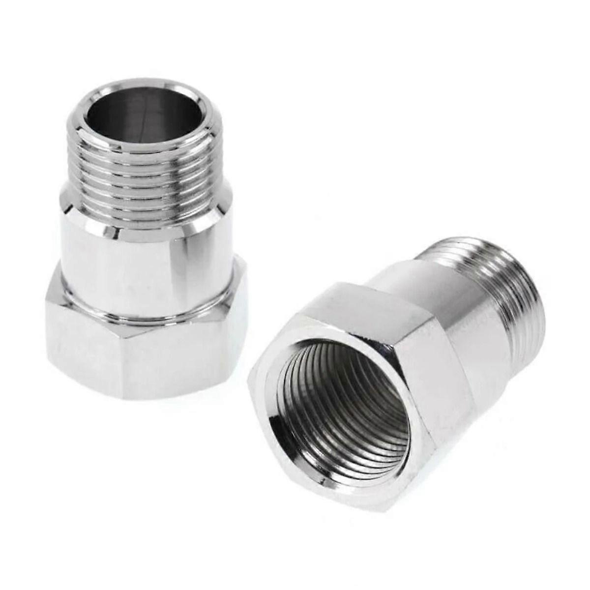 DSH 2Pcs M18x1.5mm Threaded O2 Oxygen Sensors Fitting Adapter