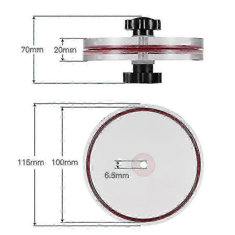 LP Vinyl Record Label Saver Protector, Waterproof Acrylic Clean Tool, Black