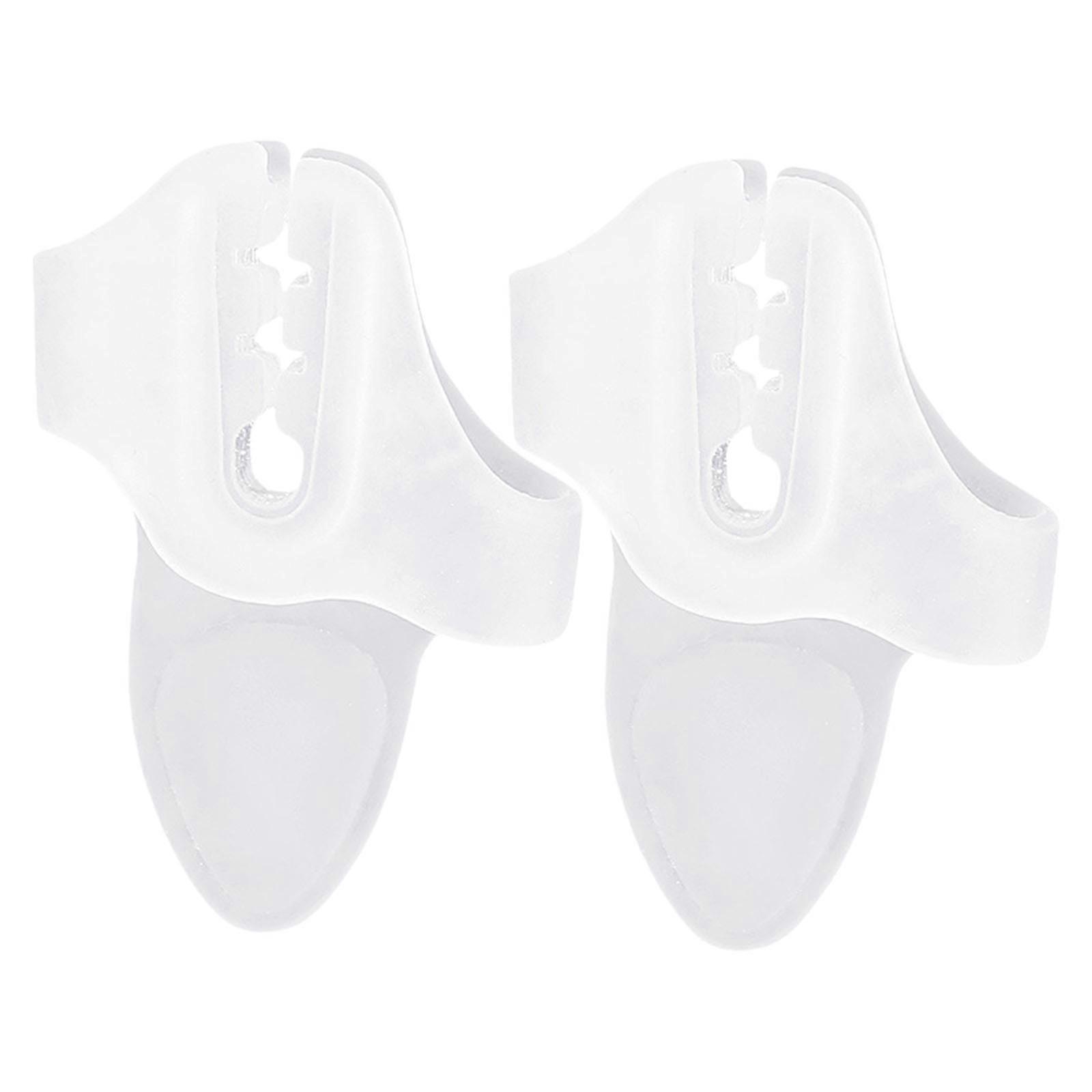 1 Pair Toe Separator with 2 Loop Bunions Valgus Hammertoe Corrector Comfortable Toe Spacers for Women Men Clear