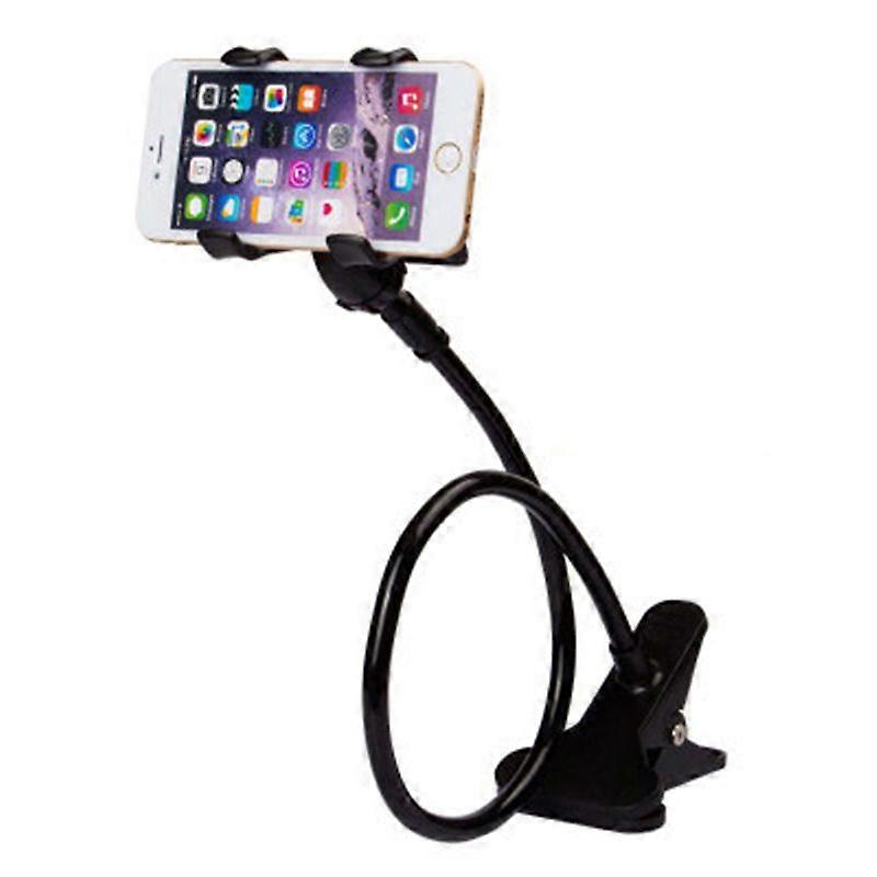 Universal Cell Phone Holder with Flexible Long Arm and Clamp for Bed and Car Compatible with iPhone and Samsung
