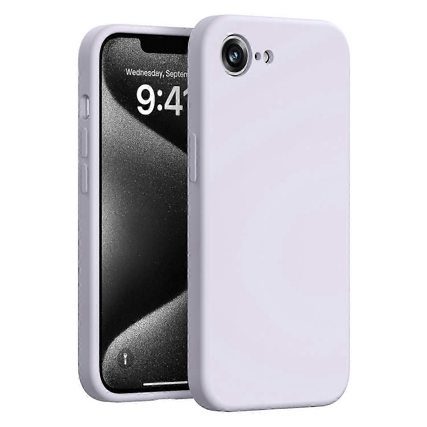 For iPhone 16e Case Precision Fit PC Liquid Silicone Protective Phone Cover with Microfiber Lining -
