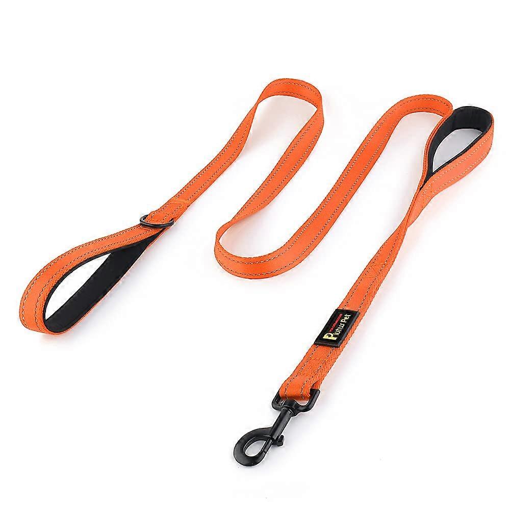 Dog bowl 6FT length, two stalks with traffic pillow, heavy type, reflective double handles for control