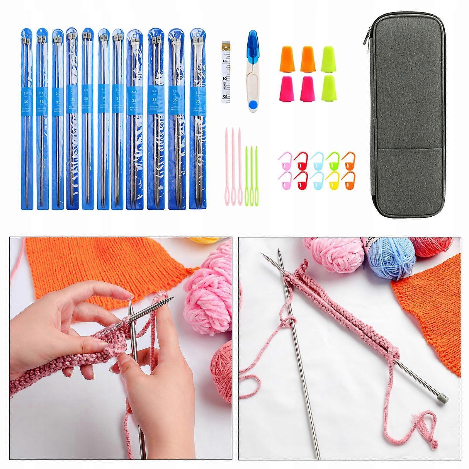 Knitting Set, 35pcs Single Pointed Knitting S With