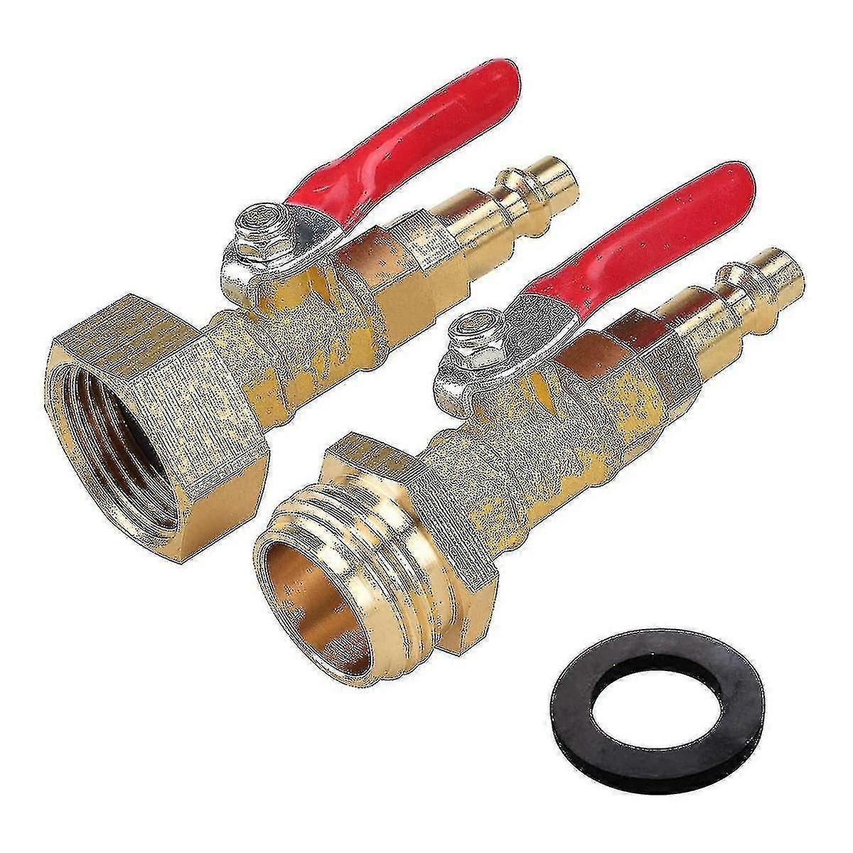 Rv Winterize Blowout Adapter With Ball Valve