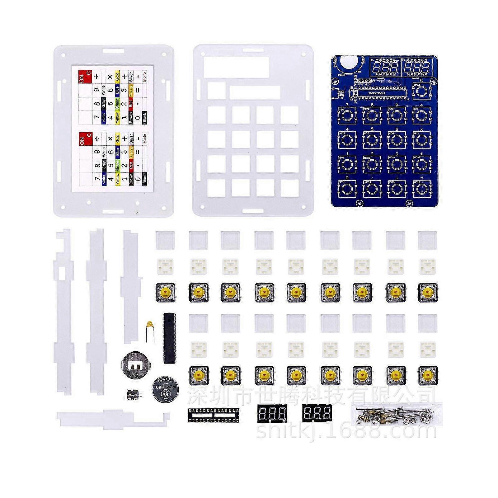 LED Display Calculator Making Electronic Kit MCU DIY Soldering Practice Project