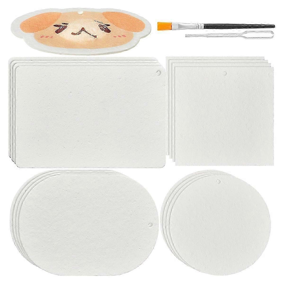 20 Sheets Magic Foam Texture Paper 4 Shapes Foam Texture Drawing Paper for Acrylic Painting DIY Art