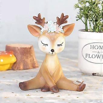 JeVenis Rentier Hirsch Torten-Deko – Braun, Mit Geweih, Ohren, Hut & DIY-Gesicht Für Weihnachts- Oder Baby-Shower-Kuchen