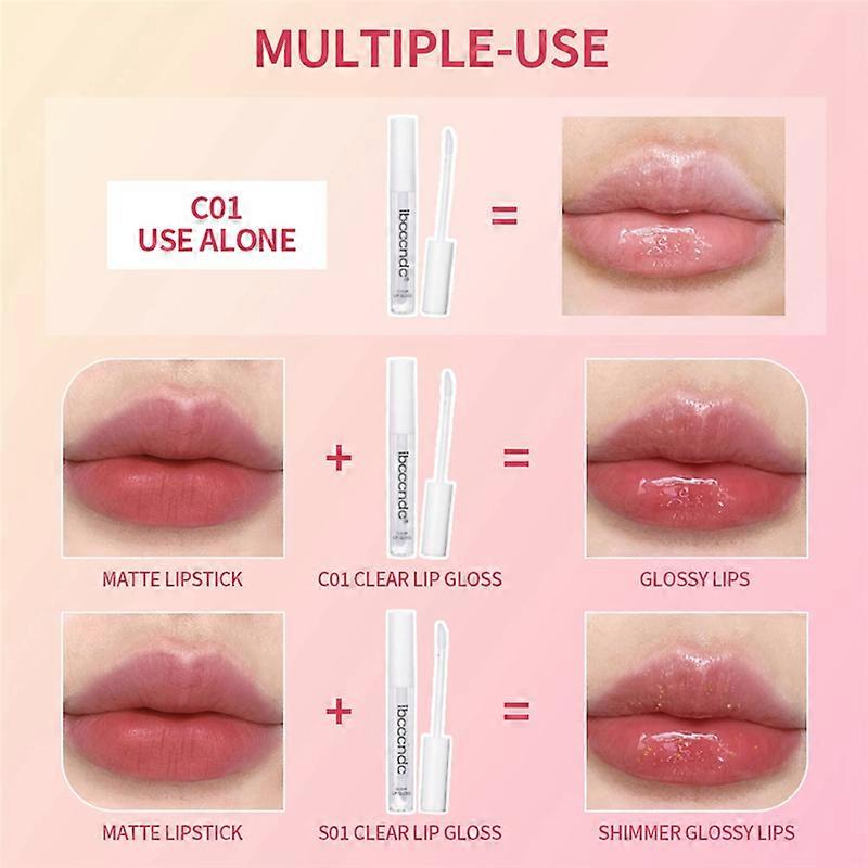  Lip Gloss Set Glaze Long-Lasting Water Gloss Plumping 6Pcs 2