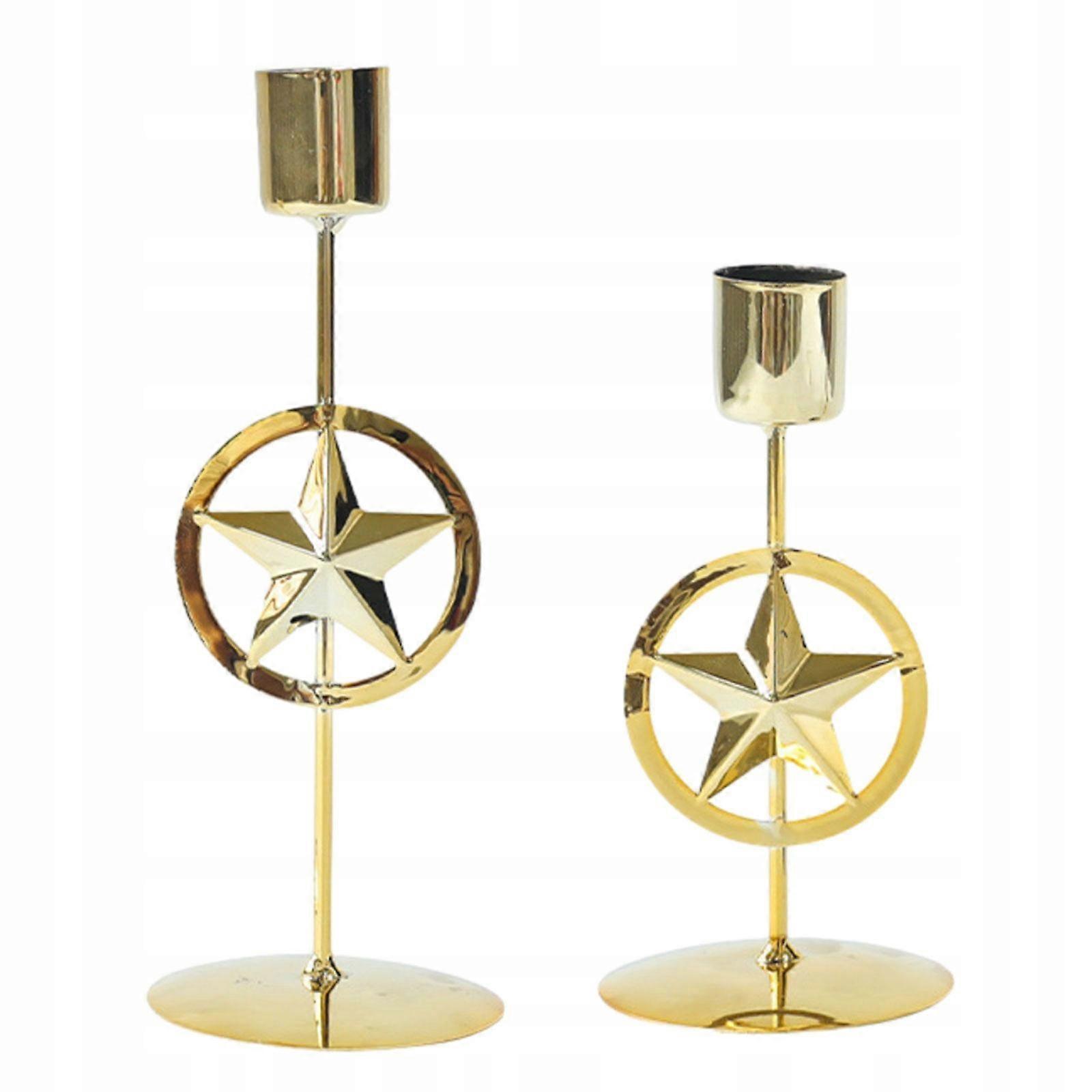 2x Decorative Scandinavian Conical Candlestick