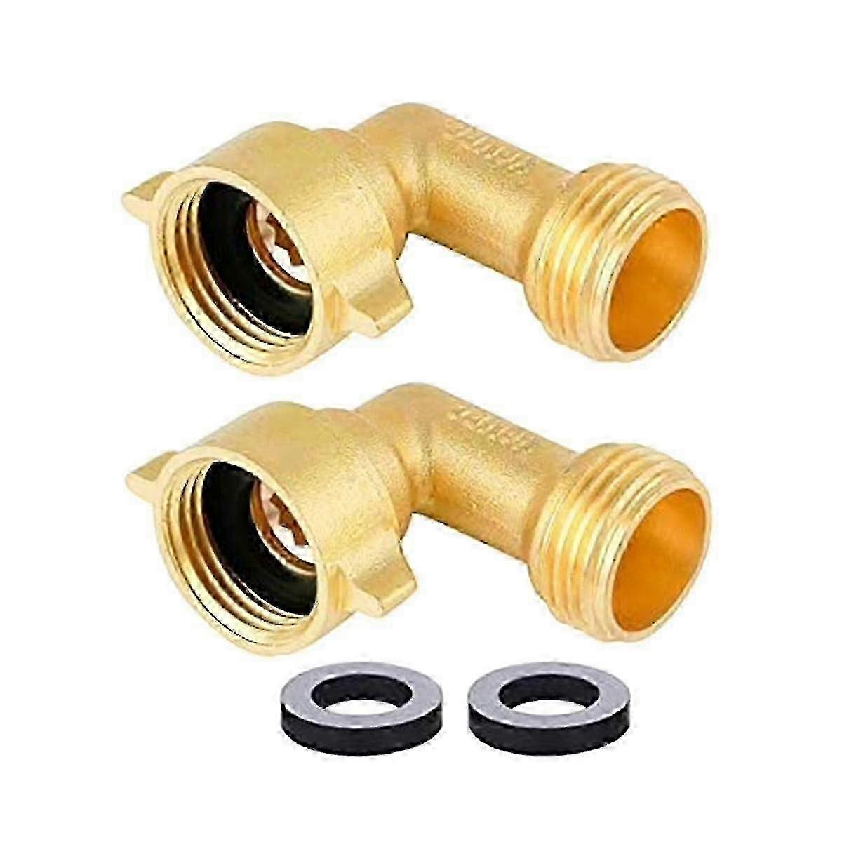 2 قطعة 90 درجة حديقة خرطوم الكوع 3/4 بوصة خرطوم النحاس حديقة خرطوم موصل ل Rv المياه Hookups والدقة