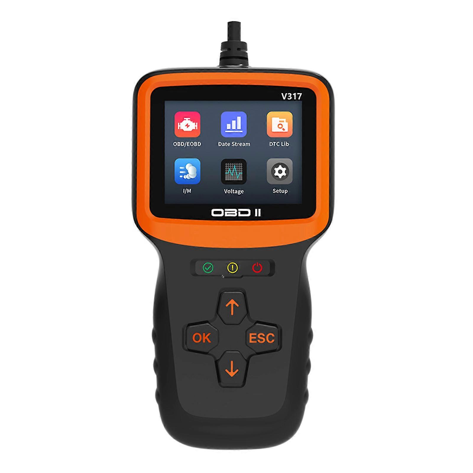 Real Time Engine Fault Diagnosis Automotive Code Reader Fault Detector with I/M Readiness OBDII EOBD Diagnostic Tool