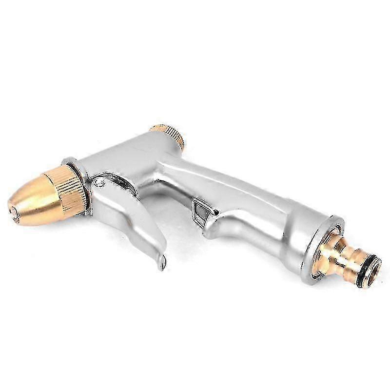 Garden Hose Nozzle, Heavy Duty Metal High Pressure Water Nozzle, 4 Patterns For Garden, Abs Anti-slip Handle