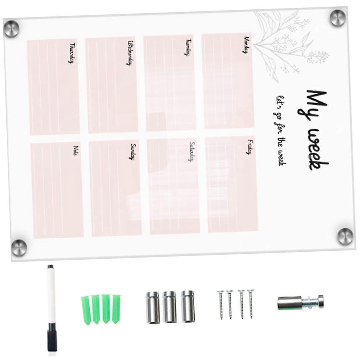 Weekly Plan Message Board Chalkboard for Blackboard Compact Hanging Dry Erase Board