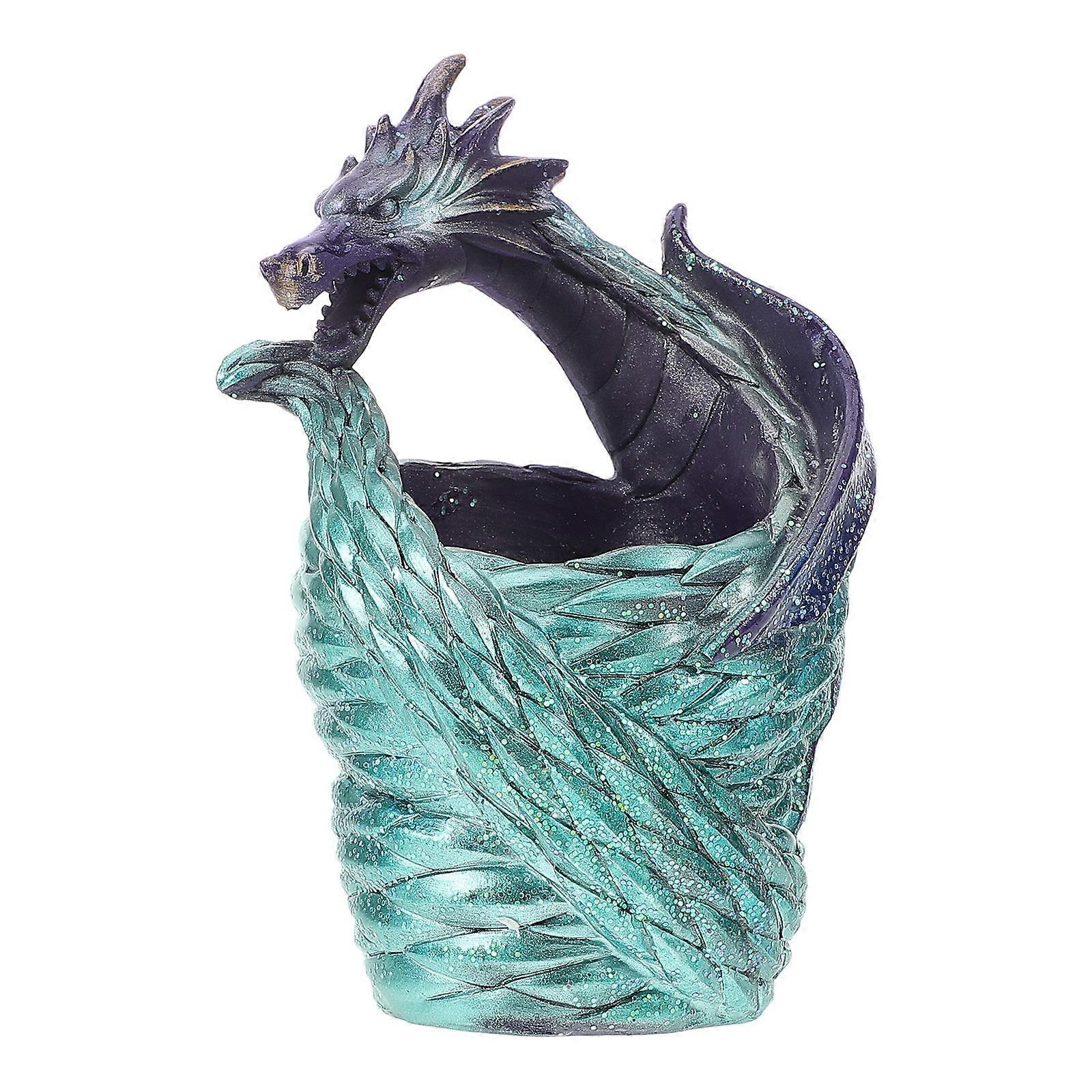 Dragon Shaped Resin Flower Pot, Decorative Succulent Planter with Stand for Garden or Home Use, Unique Plant Holder for Cacti and Succulents