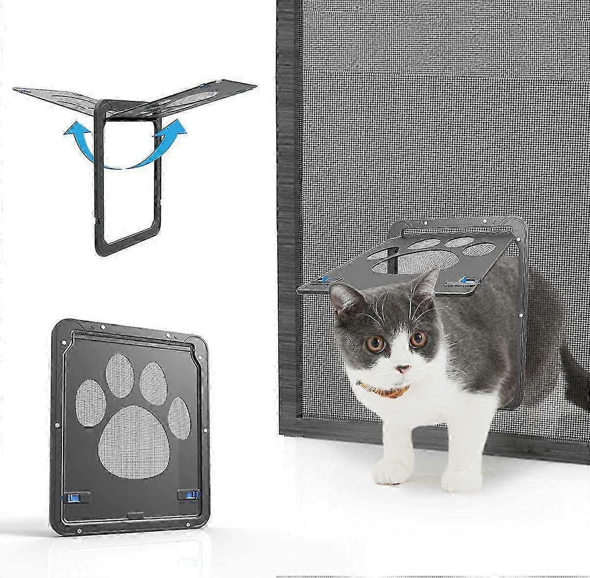 For Mosquito Net Easy to Install Freedom Cat Lockable Mosquito Net Door for Small/Medium Cat/Dog -a