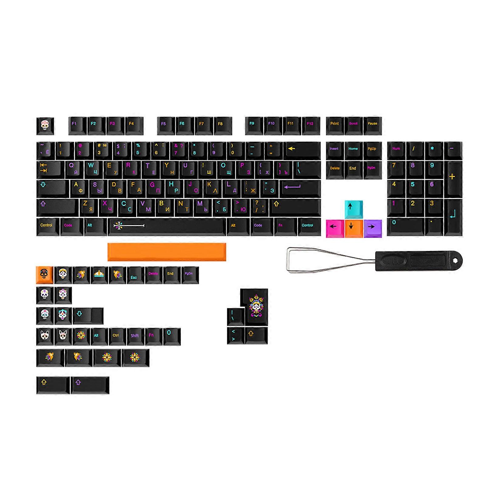 Keycaps Set CherryHeight DyeSubbed Keycap For 61/64/87/980/104/108 Mechanical Keyboard English/Japanese/ Korean/ Russian