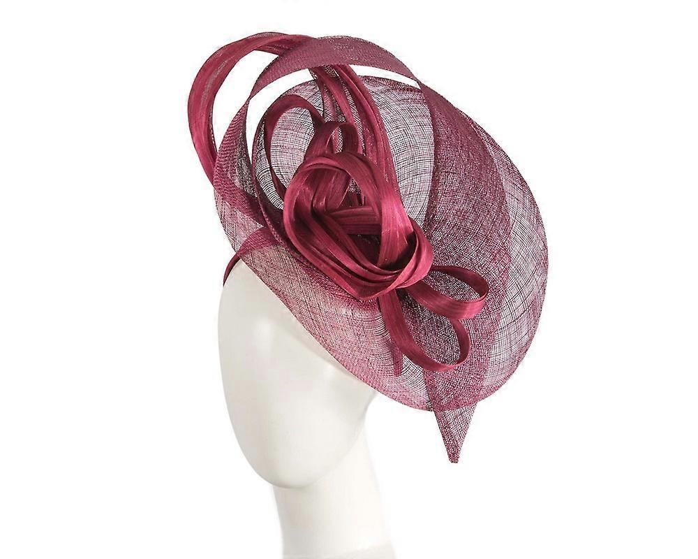 Fillies Collection S311W 的大号葡萄酒色 sinamay fascinator