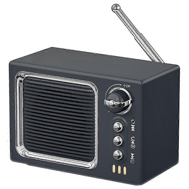 BT 5.0 White Noise Sleep Speaker Retro Mini TV Design Sound Box Wireless Music Player with FM Radio
