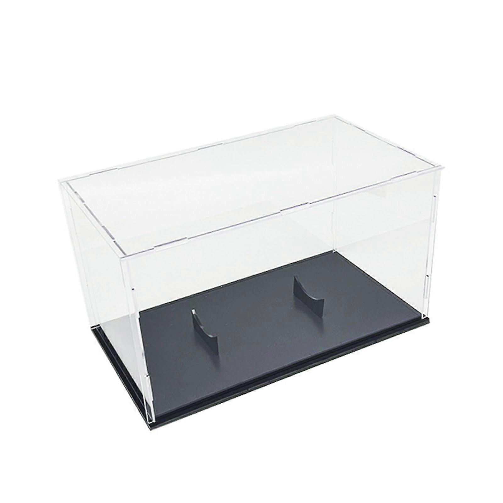 Football presentation box made of acrylic, transparent, with stand for collection, basketball, volleyball black underside Ref: 8704