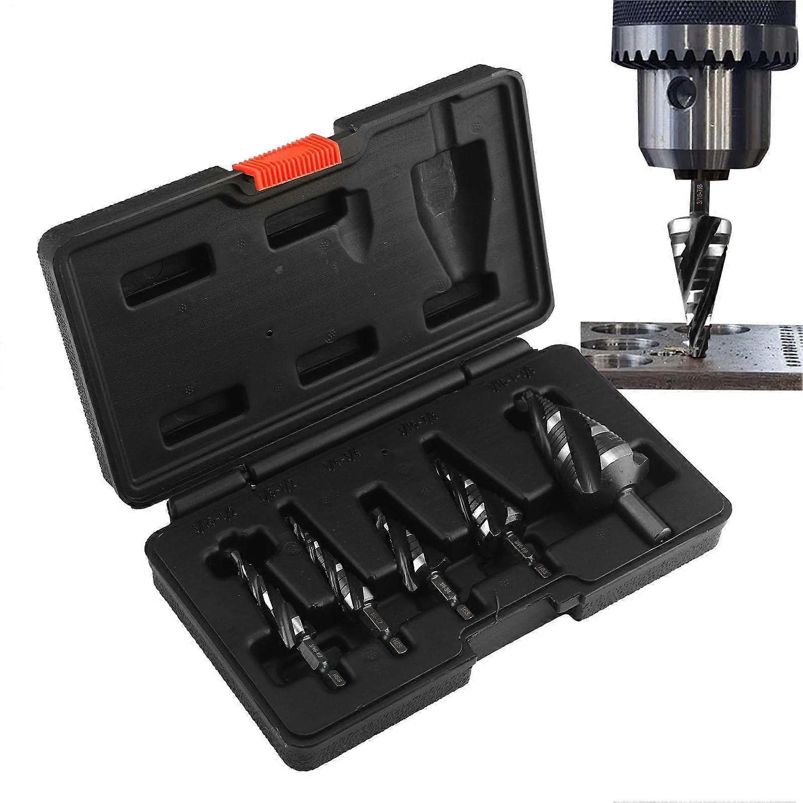 Step Bit, Step Drill, Boot machine bit set Industrial highspeed spiral steel cutting tools for wood aluminum stainless steel PP black