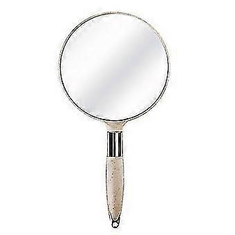 Håndspejl, Rundt Håndholdt Spejl med Håndtag Vintage Makeup Spejl Kosmetiske Forsyninger (abrikos)